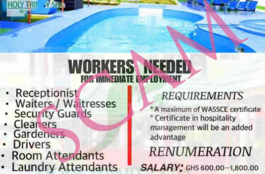Disclaimer – Fake Job Advert